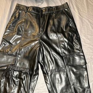 Fashion nova black cargo pants tag still on 👀